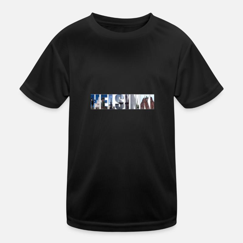 HELSINKI - Kinder Funktions-T-Shirt - Schwarz