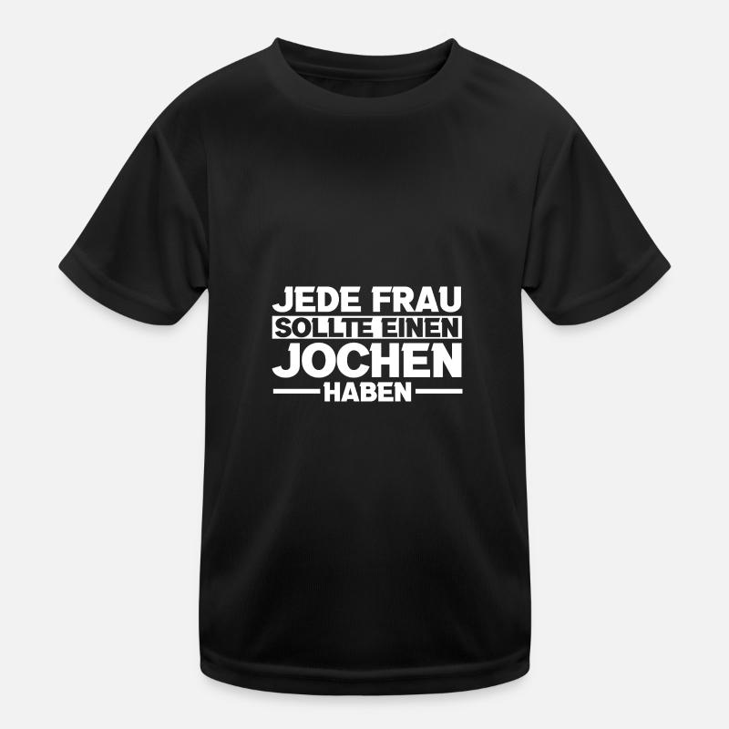 Jochen - Kinder Funktions-T-Shirt - Schwarz