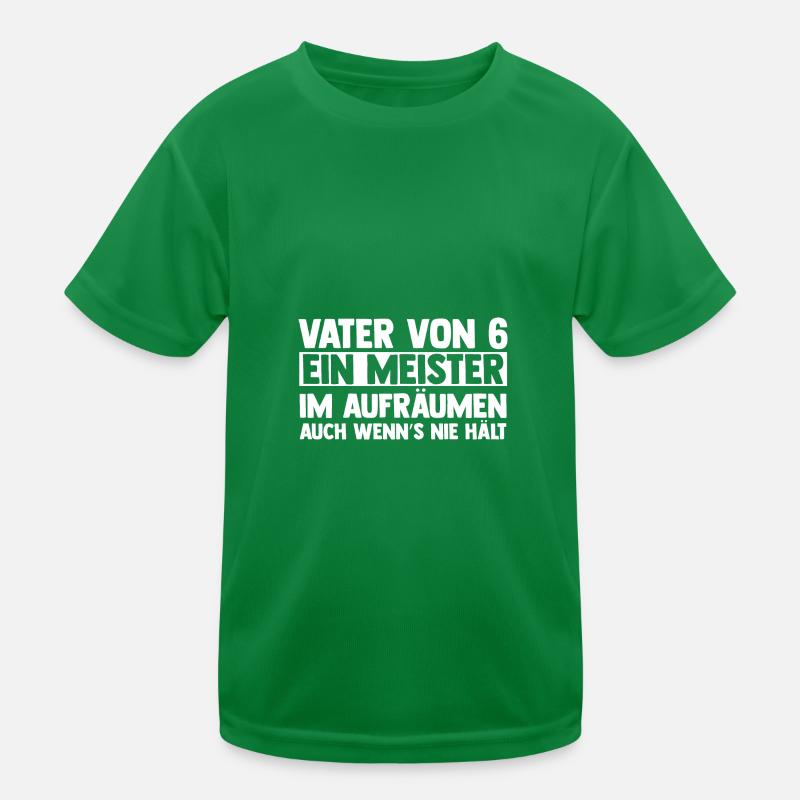 Papa Von 6 Kindern Kinder Funktions-T-Shirt