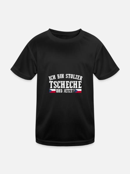 Tchèques République tchèque - T-shirt sport Enfant - noir - Devant