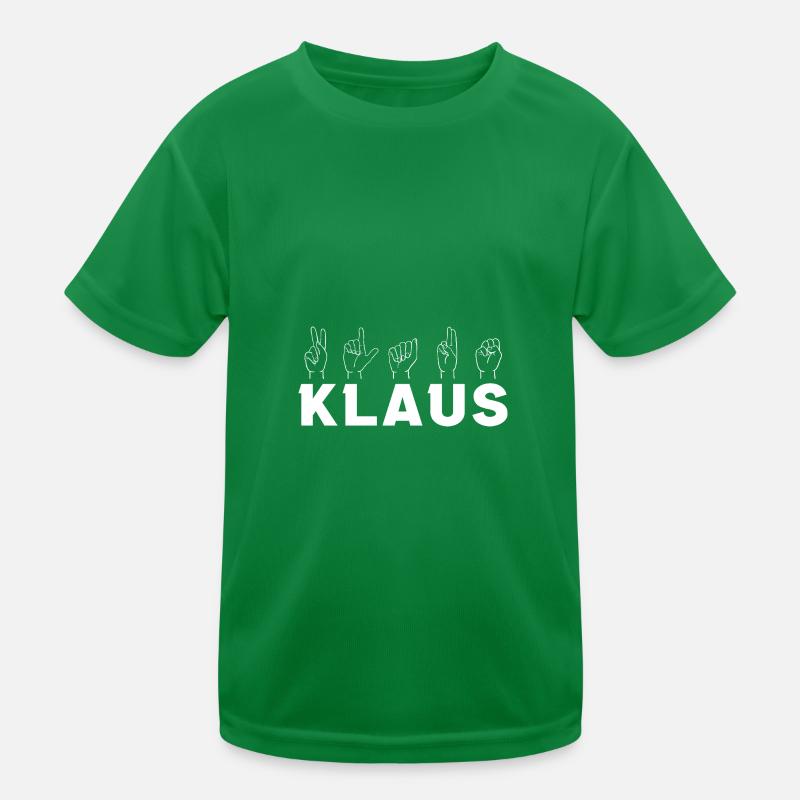 Sign Language Klaus Kids Functional T-Shirt