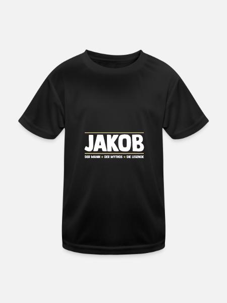 Jacob - T-shirt sport Enfant - noir - Devant