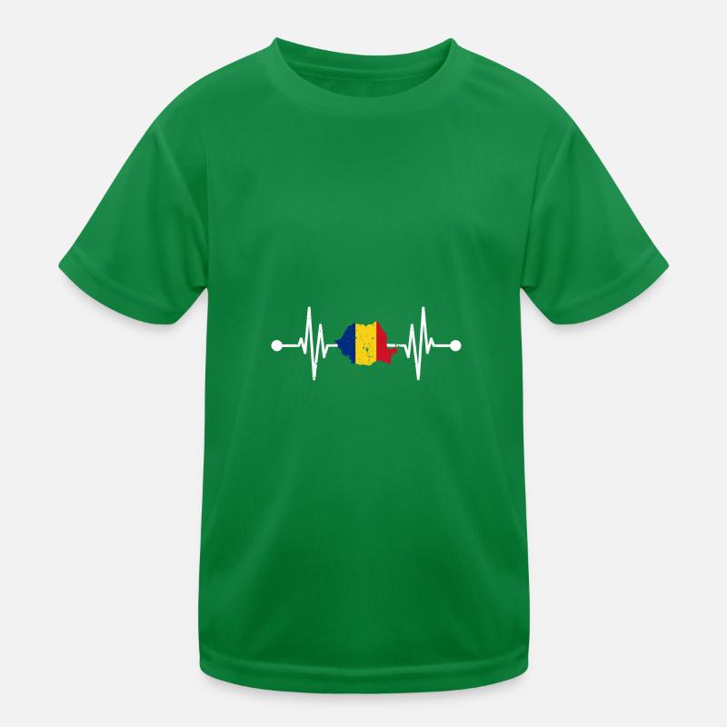 Battement de cœur roumain Roumanie T-shirt sport Enfant