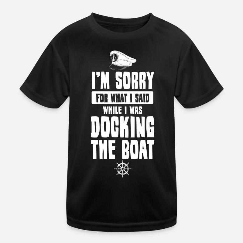Lustiger Spruch Boot Kapitän Skipper Kinder Funktions-T-Shirt