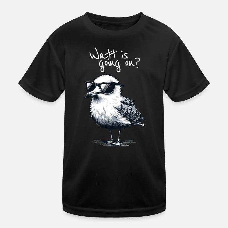Watt is going on Coole Möwe Nordsee Spruch Kids Functional T-Shirt