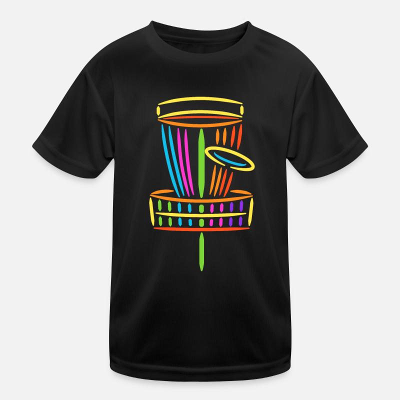 Discgolfer coloré disc golf player disc golf T-shirt sport Enfant