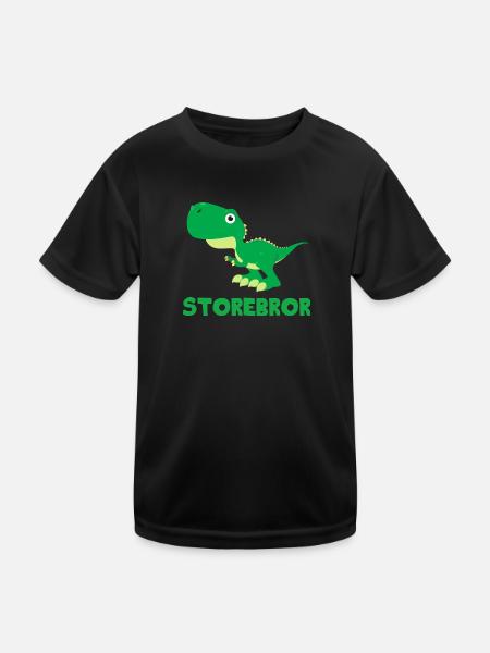 Big Brother Dino Dinosaur Brothers Gift Best Animals - Kids Functional T-Shirt - black - Front