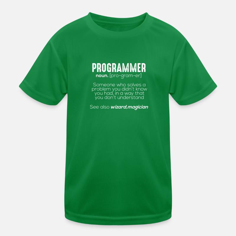 Funny Programmer Meaning Kids Functional T-Shirt
