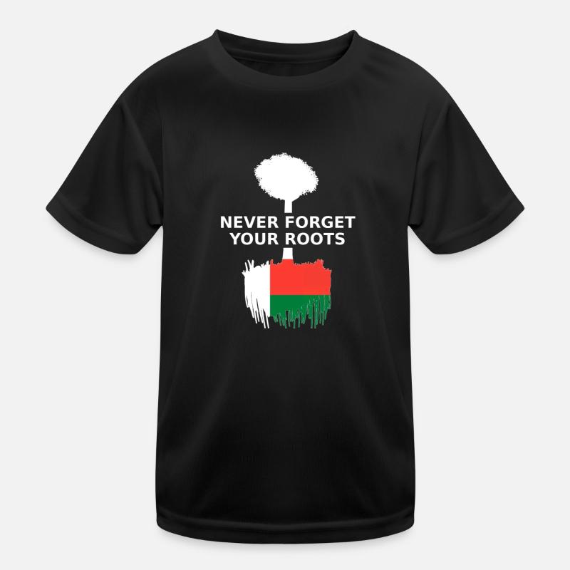 Madagaskar Never Forget Your Roots Kinder Funktions-T-Shirt