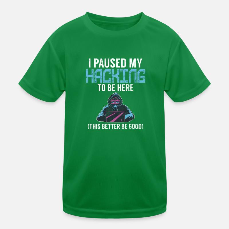 Cyber-sicherheits-hacker-hacking Kinder Funktions-T-Shirt