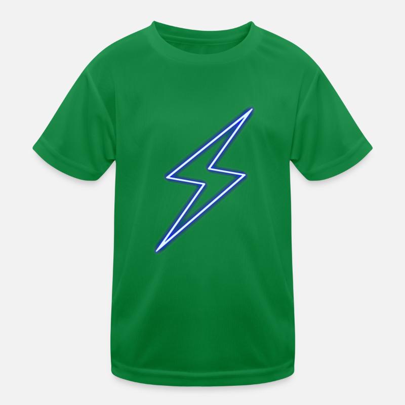 Neon-Blitzbolt Kinder Funktions-T-Shirt
