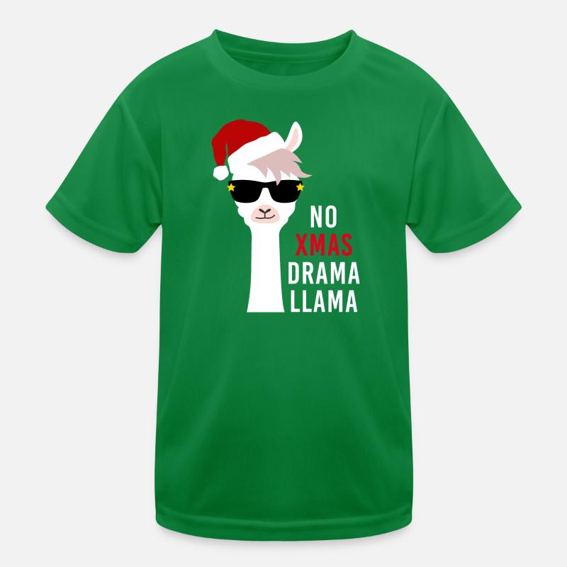 Christmas Lama no xmas drama llama gift Kids Functional T-Shirt
