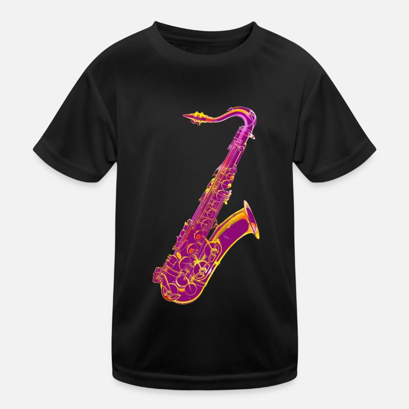 Saxophon Kinder Funktions-T-Shirt