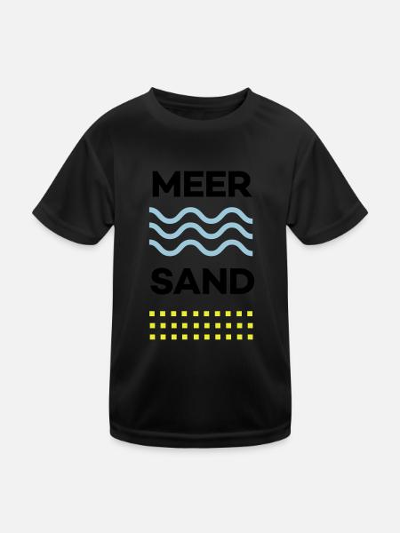 MEER&SAND - Kinder Funktions-T-Shirt - Schwarz - Vorne
