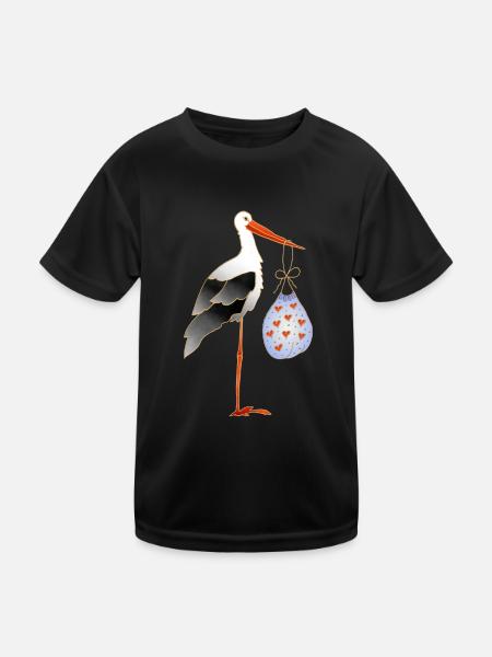 Wagen - Kinder Funktions-T-Shirt - Schwarz - Vorne