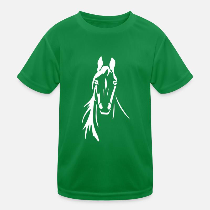 Tête de cheval cheval cheval cheval équitation T-shirt sport Enfant