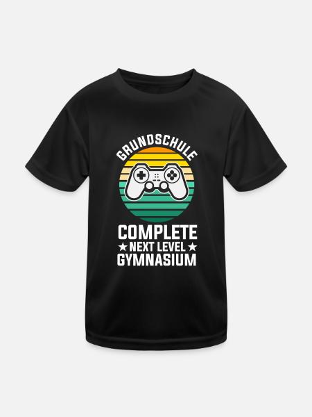 Gamer Zocker Zocken Gaming Konsole Grundschule - Kinder Funktions-T-Shirt - Schwarz - Vorne