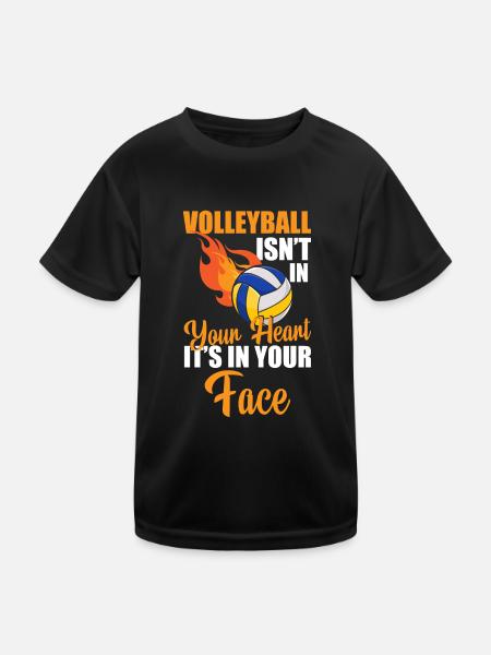 Joueur de volleyball Block Sport - T-shirt sport Enfant - noir - Devant