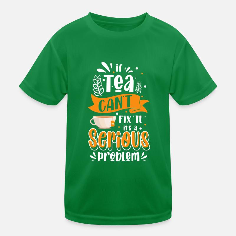 Teetrinker Teebeutel Trinken Kinder Funktions-T-Shirt