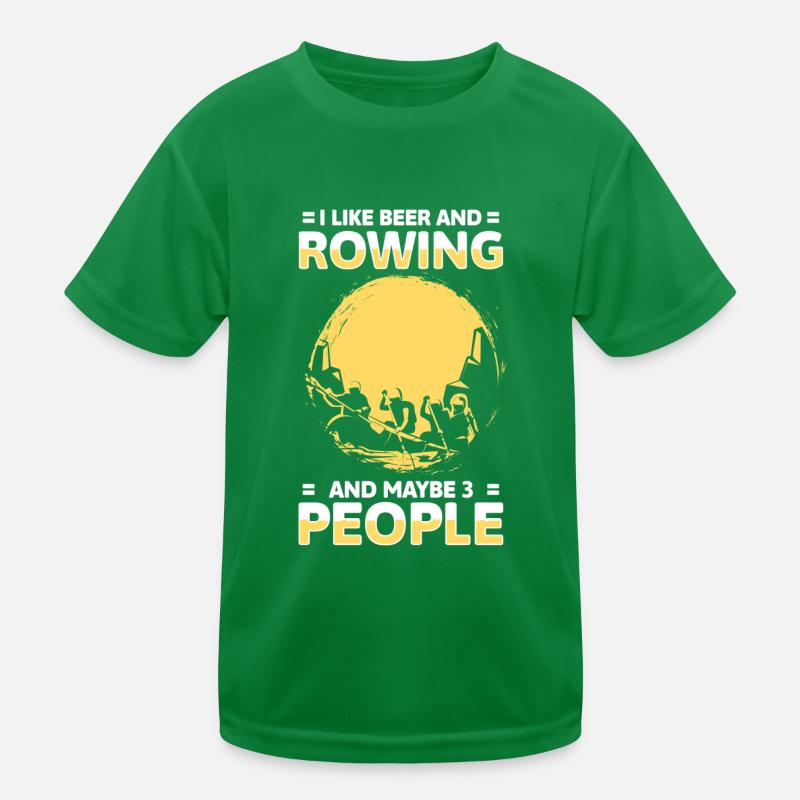 Boot Achter Rudermannschaft Kinder Funktions-T-Shirt