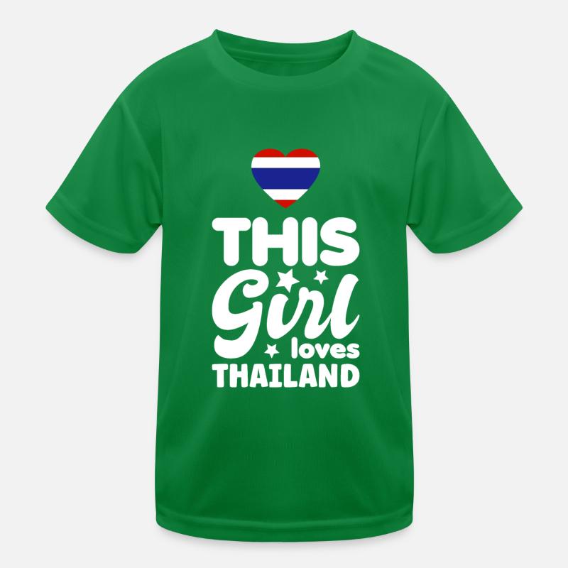 Thaïlande Drapeau Thaïlandais Drapeau utilisé Look T-shirt sport Enfant