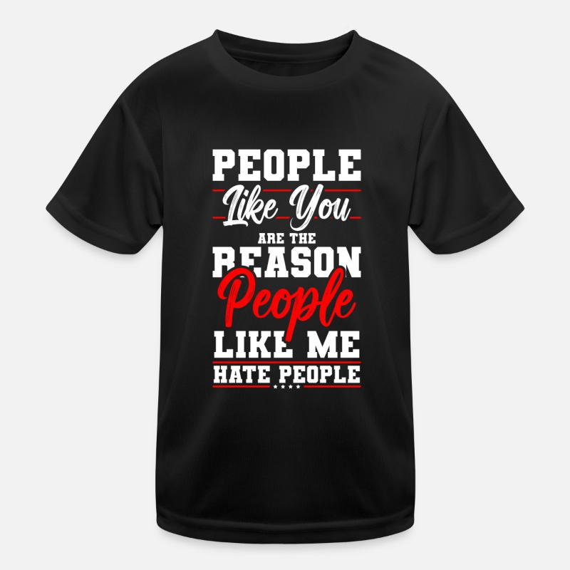 Ich hasse Menschen Abneigung Kinder Funktions-T-Shirt