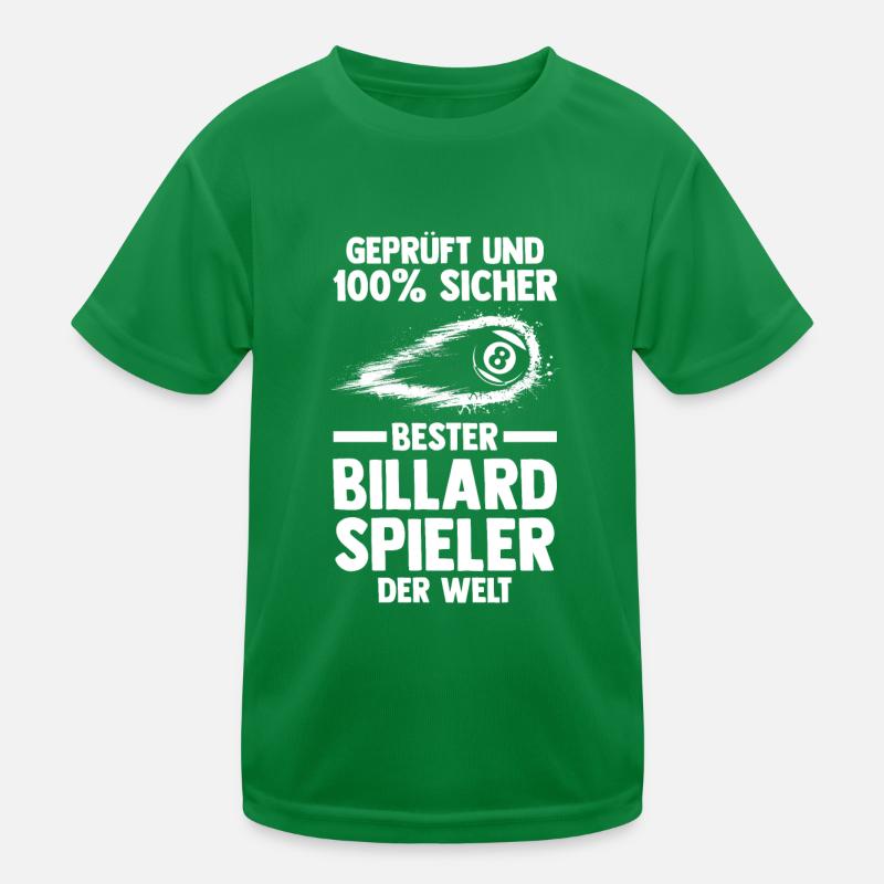 Snooker Billardtisch Billiard Billard Kinder Funktions-T-Shirt