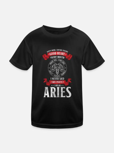 Zodiac sign birth superstition Minerva - Kids Functional T-Shirt - black - Front