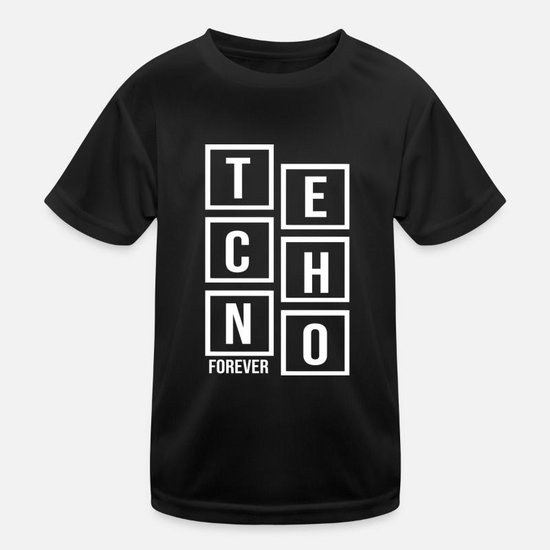 Techno forever music quote Kids Functional T-Shirt