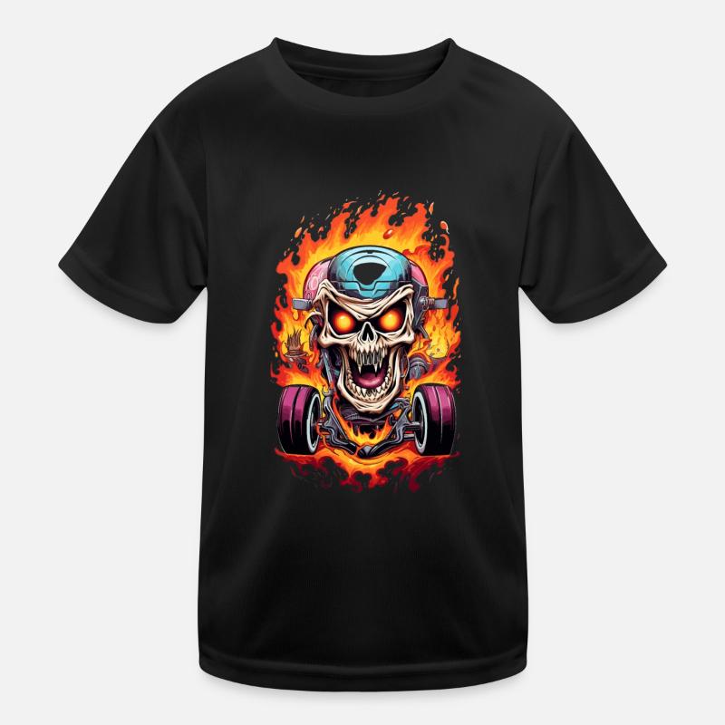 Biker Design Kinder Funktions-T-Shirt