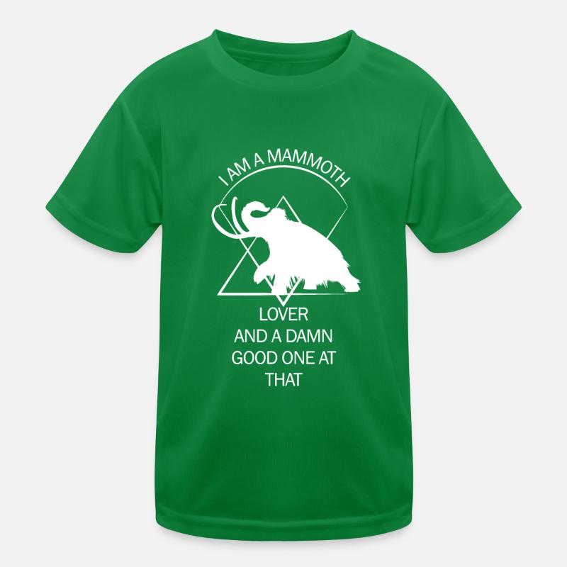 Drôle de mammouth Âge de pierre Conception de l’âge de glace Préhistorique T-shirt sport Enfant
