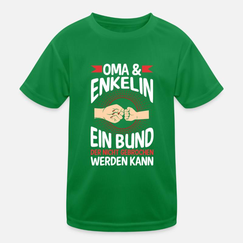 Oma Großmutter und Enkelin Kinder Funktions-T-Shirt