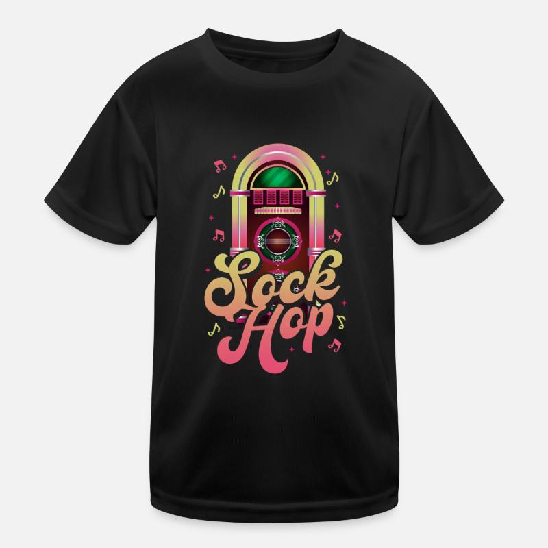 Sock Hop 80's Disco Party Rétro Jukebox Collection T-shirt sport Enfant