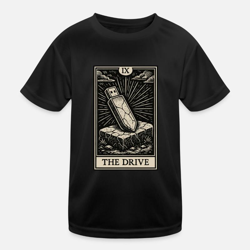 The Drive – Datahoarder USB Tarot Card Kids Functional T-Shirt