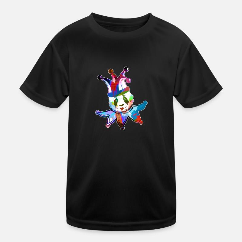 arlequin, panda, illustration, pantomime, panda coloré T-shirt sport Enfant
