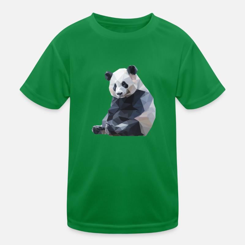 Panda I Low Poly Art Logo Design Kinder Funktions-T-Shirt