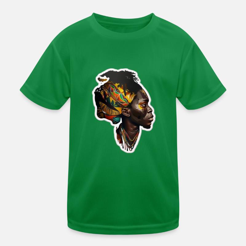 Schwarzafrikanischer Mann Kinder Funktions-T-Shirt