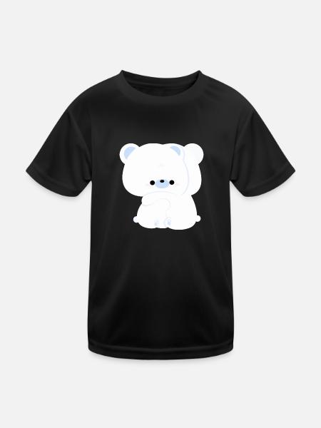 Polar Bear Love - Kids Functional T-Shirt - black - Front