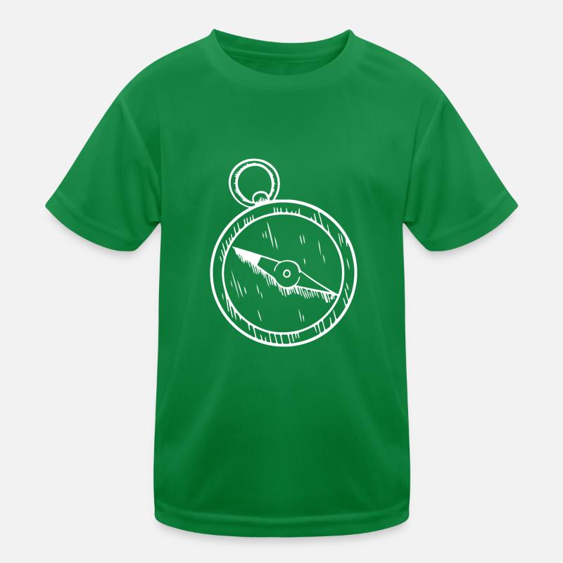 Compass Hand Drawn Cardinal Direction Kids Functional T-Shirt