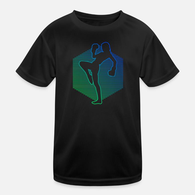 Boxen Kickboxing Boxing Kickbox Kickboxer Kids Functional T-Shirt