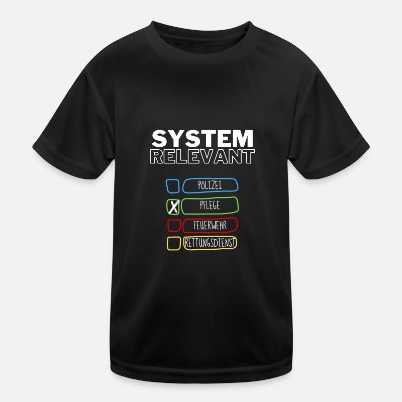 Systemrelevant | Pflege Kinder Funktions-T-Shirt
