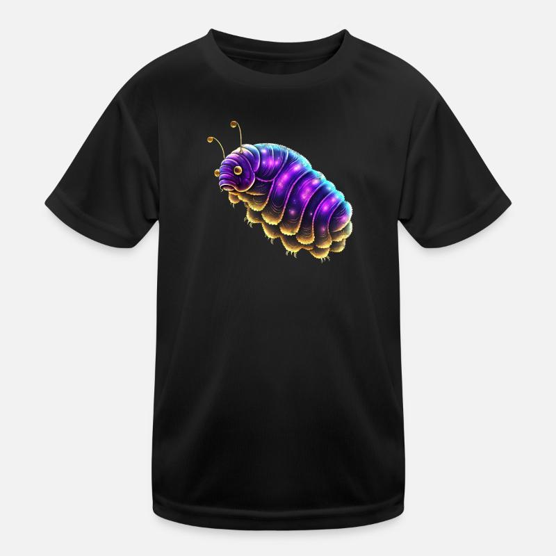 Bärtierchen, Weltall, Tardigrade Kosmos Distressed - Kinder Funktions-T-Shirt - Schwarz