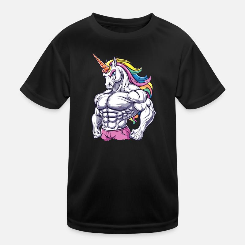 Gym Unicorn Kids Functional T-Shirt