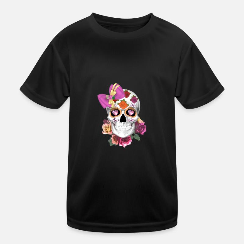 Cinco De Mayo Lady Sugar Skull Kinder Funktions-T-Shirt