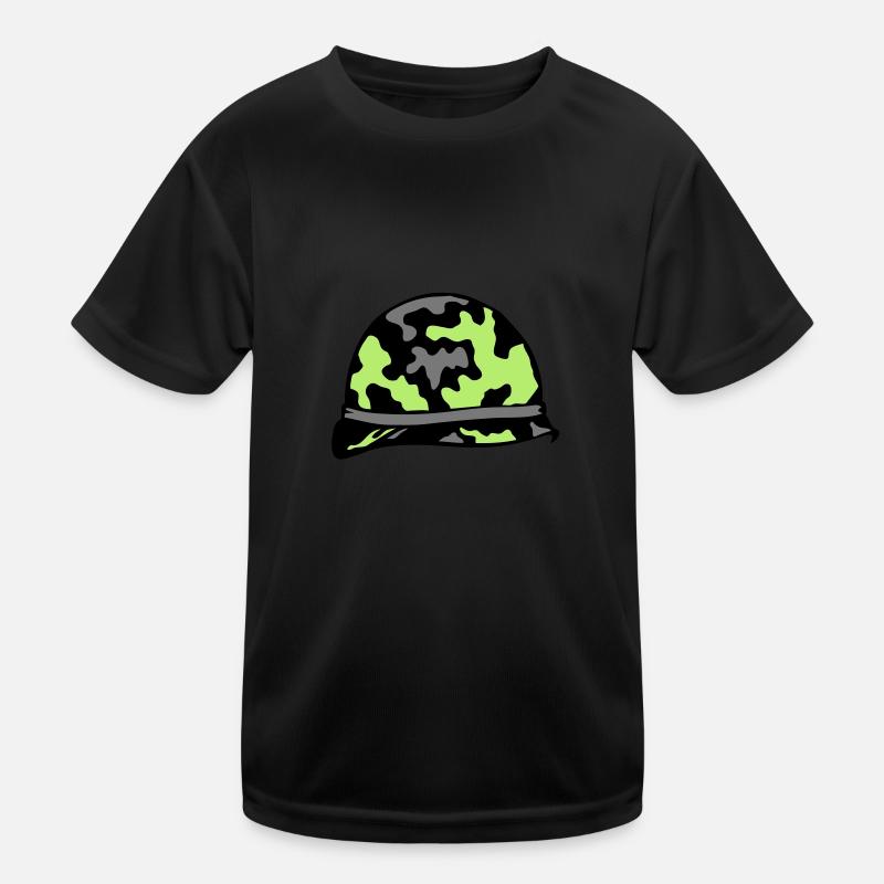 militärischen Helm militärischen Helm 2 Kinder Funktions-T-Shirt