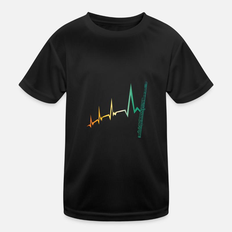Flute Heartbeat Flute Kids Functional T-Shirt