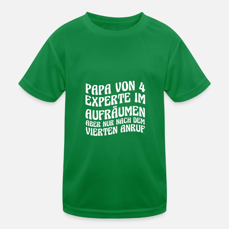Papa Von 4 Kindern Kinder Funktions-T-Shirt