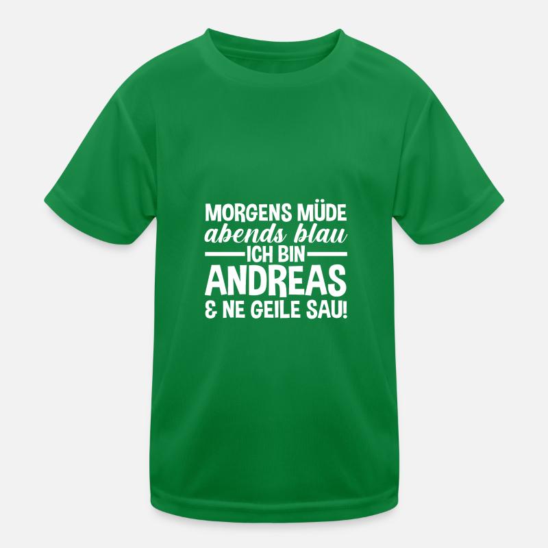 First name Andreas Kids Functional T-Shirt