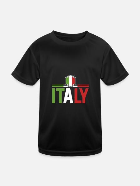 Italie Italien Italien Italie - T-shirt sport Enfant - noir - Devant