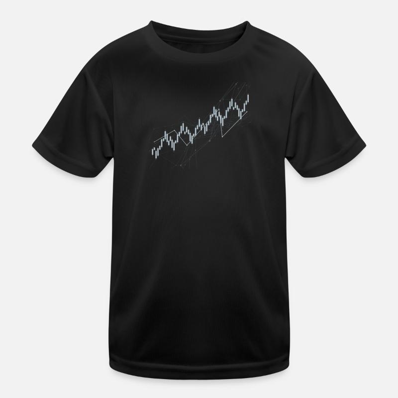 Candlestick chart - Kids Functional T-Shirt - black